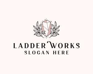 Crystal Wreath  Jewel logo design