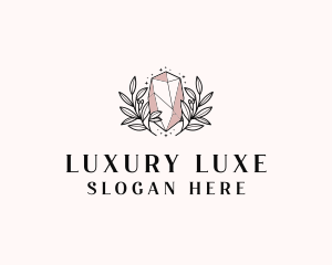 Crystal Wreath  Jewel logo design