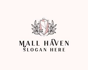 Crystal Wreath  Jewel logo design