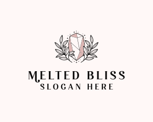 Crystal Wreath  Jewel logo design