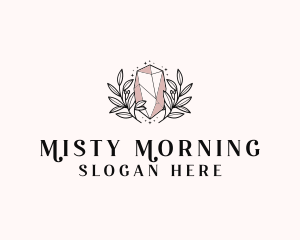 Crystal Wreath  Jewel logo design