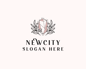 Crystal Wreath  Jewel logo design