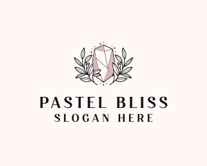 Crystal Wreath  Jewel logo design