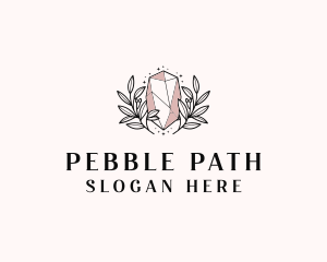 Crystal Wreath  Jewel logo design