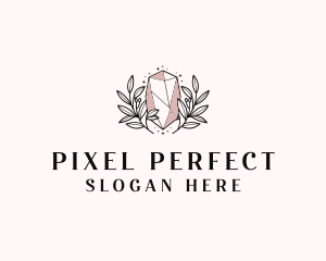 Crystal Wreath  Jewel logo design