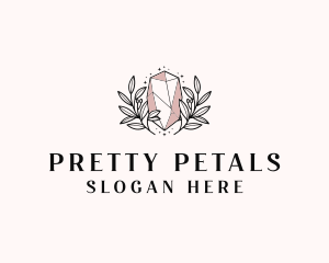 Crystal Wreath  Jewel logo design