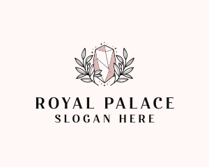 Crystal Wreath  Jewel logo design