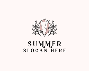 Crystal Wreath  Jewel logo design