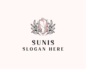 Crystal Wreath  Jewel logo design