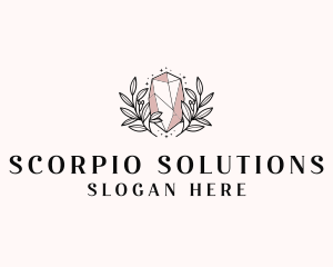 Crystal Wreath  Jewel logo design