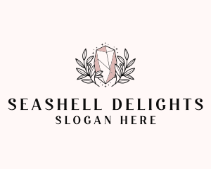 Crystal Wreath  Jewel logo design