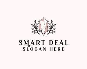 Crystal Wreath  Jewel logo design