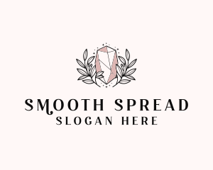 Crystal Wreath  Jewel logo design