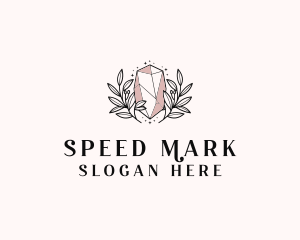 Crystal Wreath  Jewel logo design