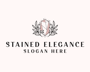 Crystal Wreath  Jewel logo design