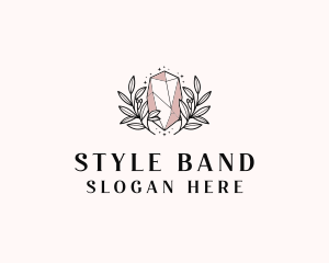 Crystal Wreath  Jewel logo design