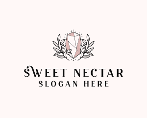 Crystal Wreath  Jewel logo design