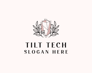 Crystal Wreath  Jewel logo design