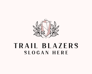 Crystal Wreath  Jewel logo design