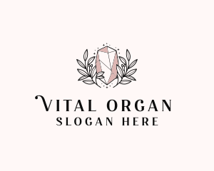 Crystal Wreath  Jewel logo design