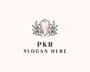 Crystal Wreath  Jewel logo design