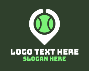 Tennis Ball Location Pin  Logo