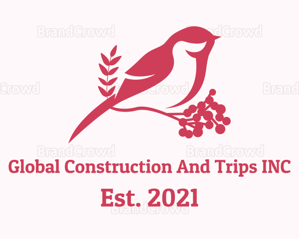 Pink Bird Perch Logo