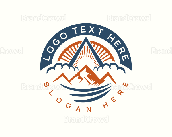 Mountain Peak Hiking Logo