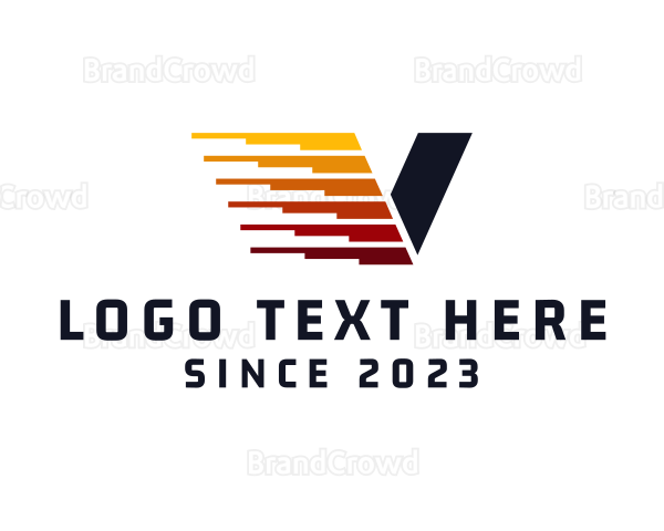 Speed Racing Letter V Logo