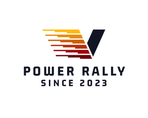 Rally - Speed Racing Letter V logo design