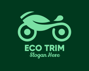 Green Eco Motorcycle Delivery logo design