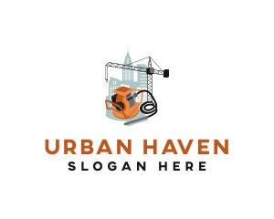 Urban Construction Concrete Vibrator logo design