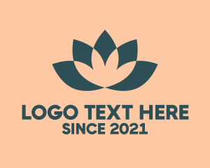 Pond - Lotus Yoga Flower logo design
