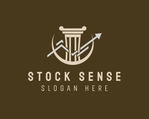 Stocks - Pillar Stock Exchange logo design
