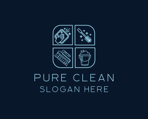 Housekeeping Cleaning Equipment logo design