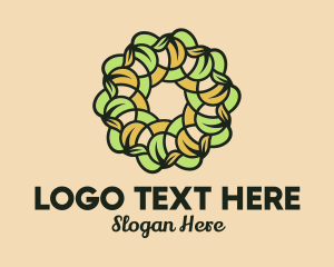 Wreath - Organic Leafy Wreath logo design