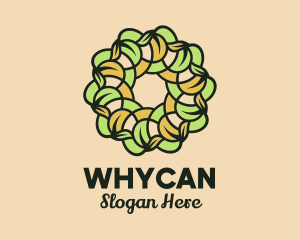 Eco - Organic Leafy Wreath logo design