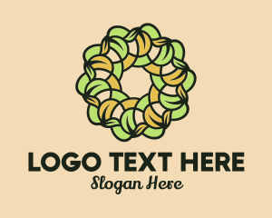 Biology - Organic Leafy Wreath logo design