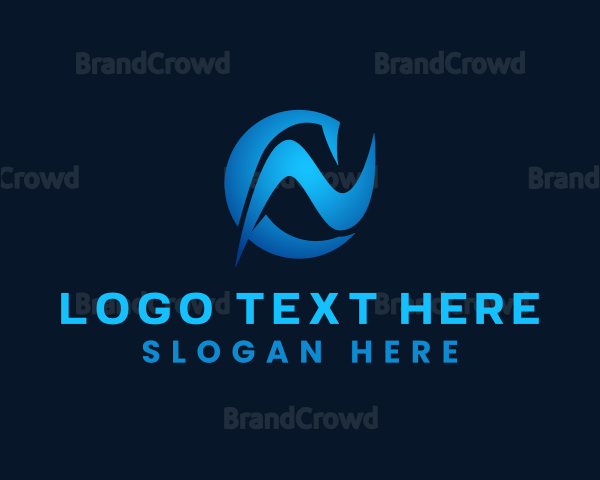 Tech Letter CN Monogram Logo