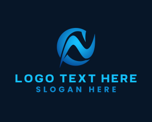 Entertainment - Tech Letter CN Monogram logo design