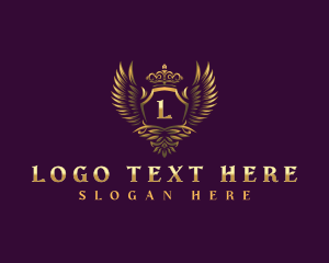 Vintage - Shield Crown Insignia logo design