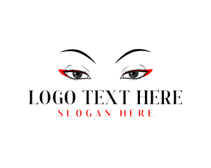 Eyebrows - Feminine Eye Makeup logo design