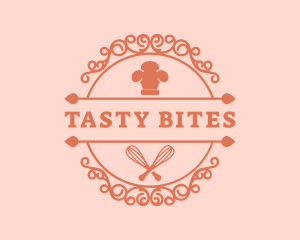 Delicious - Chef Hat Whisk Bakery logo design