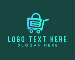 Bag - Grocery Market Cart logo design