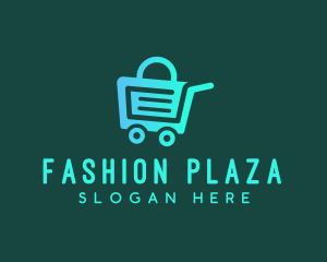 Mall - Grocery Market Cart logo design