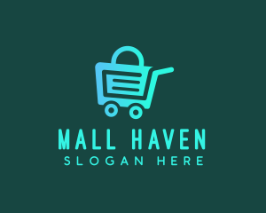 Grocery Market Cart  logo design