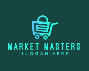 Grocery Market Cart  logo design