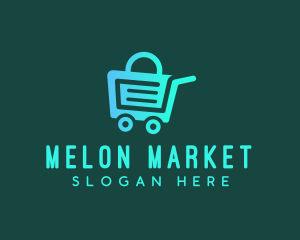 Grocery Market Cart  logo design