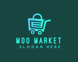 Grocery Market Cart  logo design