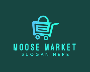 Grocery Market Cart  logo design